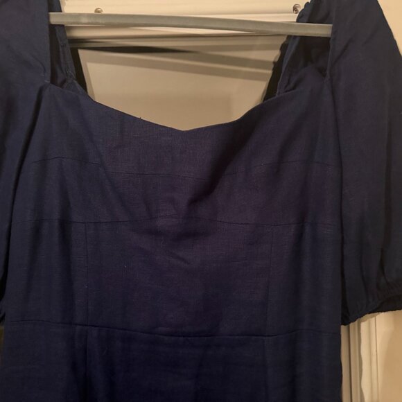 Reformation “Belgium” Linen Maxi Dress – Navy - Picture 6 of 9